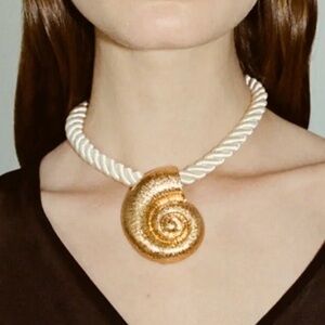 ZARA Gold Snail Shell Rope Necklace